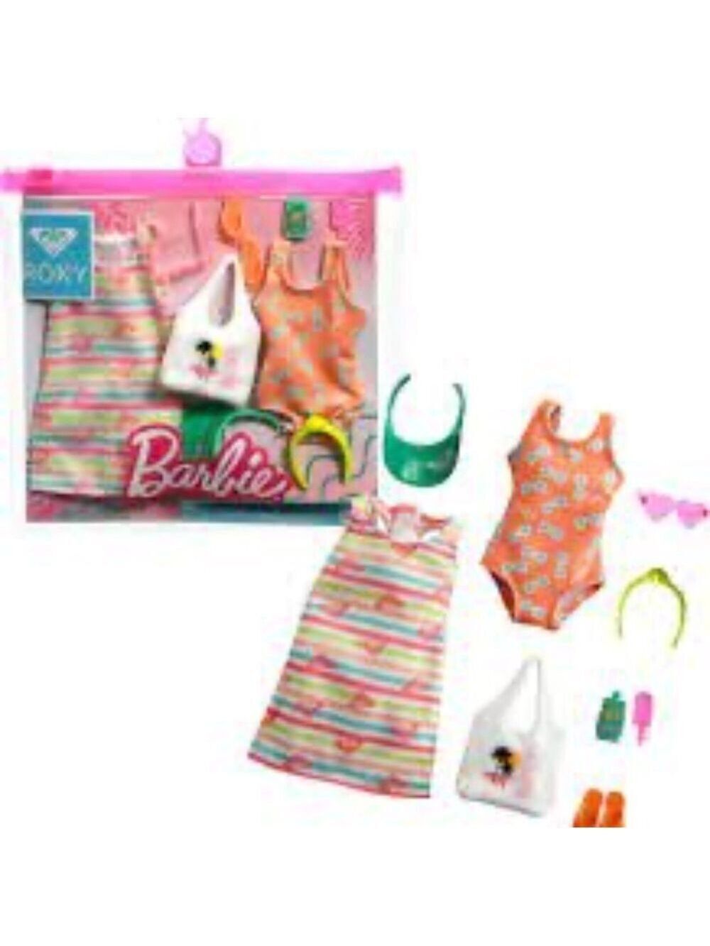 Mattel Barbie Beachy Storytelling Fashion Pack of Doll Clothes Inspired by Roxy